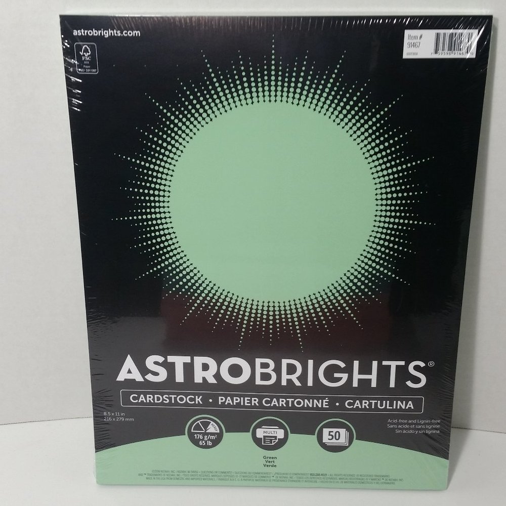 Astrobrights Cardstock Scrapbook Paper Green
